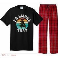 Funny Retro BBQ Party Smoker Chef Dad Gift  I'd Smoke That Pajama Set thumb 0