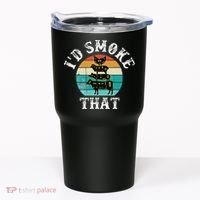 Funny Retro BBQ Party Smoker Chef Dad Gift  I'd Smoke That Tumbler thumb 0