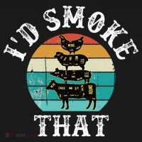 Funny Retro BBQ Party Smoker Chef Dad Gift  I'd Smoke That Women's Tank Top thumb 5