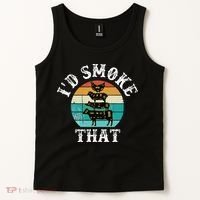 Funny Retro BBQ Party Smoker Chef Dad Gift  I'd Smoke That Tank Top thumb 2