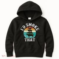 Funny Retro BBQ Party Smoker Chef Dad Gift  I'd Smoke That Kids Hoodie thumb 0