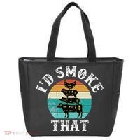 Funny Retro BBQ Party Smoker Chef Dad Gift  I'd Smoke That Tote Bag thumb 0
