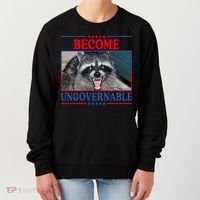 Funny Raccoon Become Ungovernable Women's Sweatshirt thumb 0