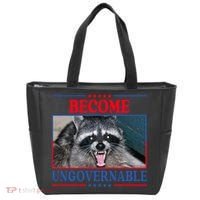 Funny Raccoon Become Ungovernable Tote Bag thumb 0