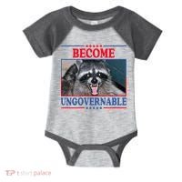 Funny Raccoon Become Ungovernable Infant Baby Jersey Bodysuit thumb 0