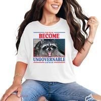 Funny Raccoon Become Ungovernable Comfort Colors T-Shirt thumb 0