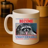 Funny Raccoon Become Ungovernable Coffee Mug thumb 4