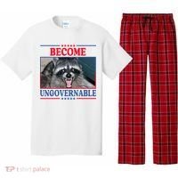 Funny Raccoon Become Ungovernable Pajama Set thumb 0