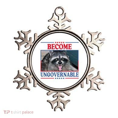 Funny Raccoon Become Ungovernable Ornament