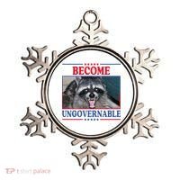 Funny Raccoon Become Ungovernable Ornament thumb 0