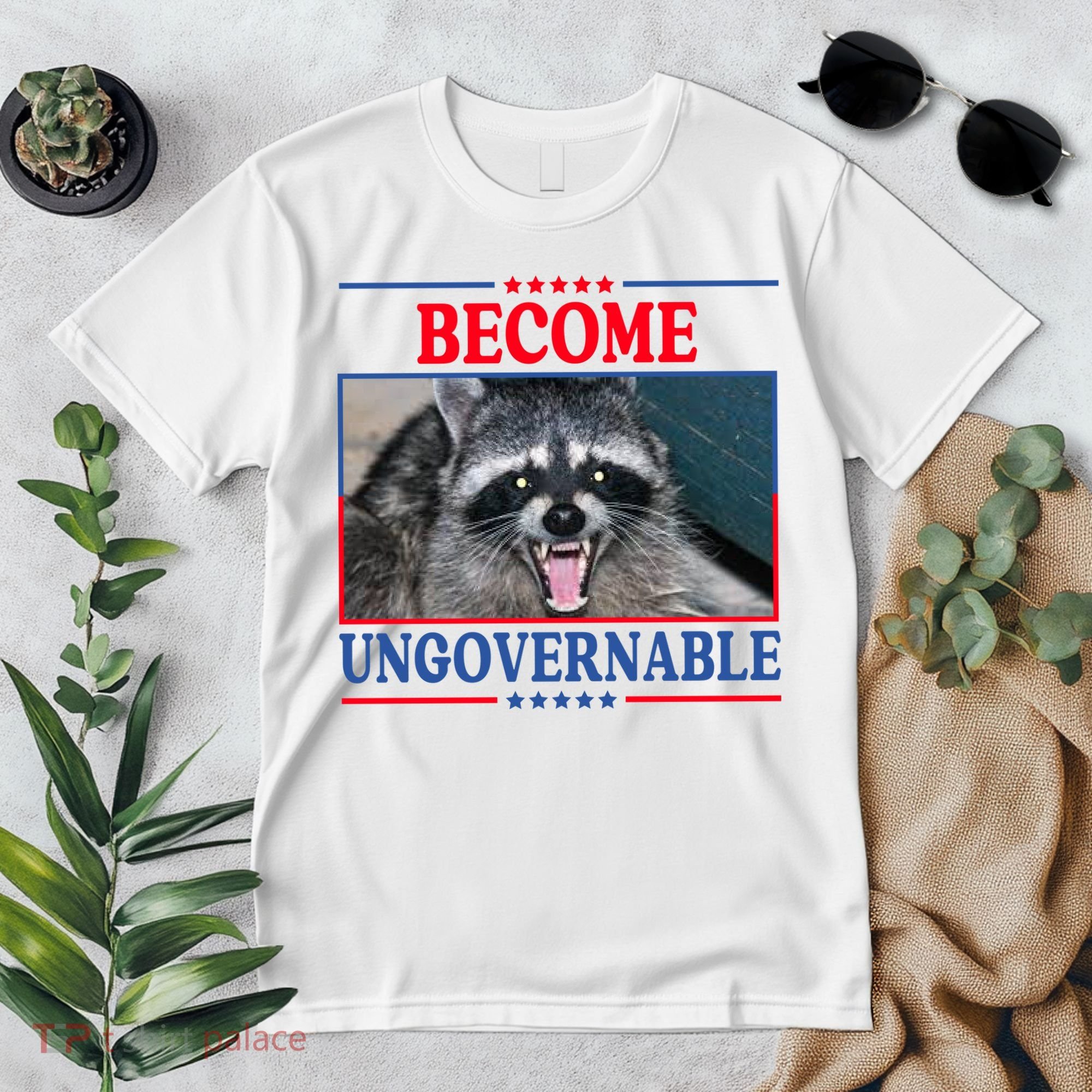 Funny Raccoon Become Ungovernable Premium T-Shirt