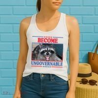 Funny Raccoon Become Ungovernable Women's Tank Top thumb 2