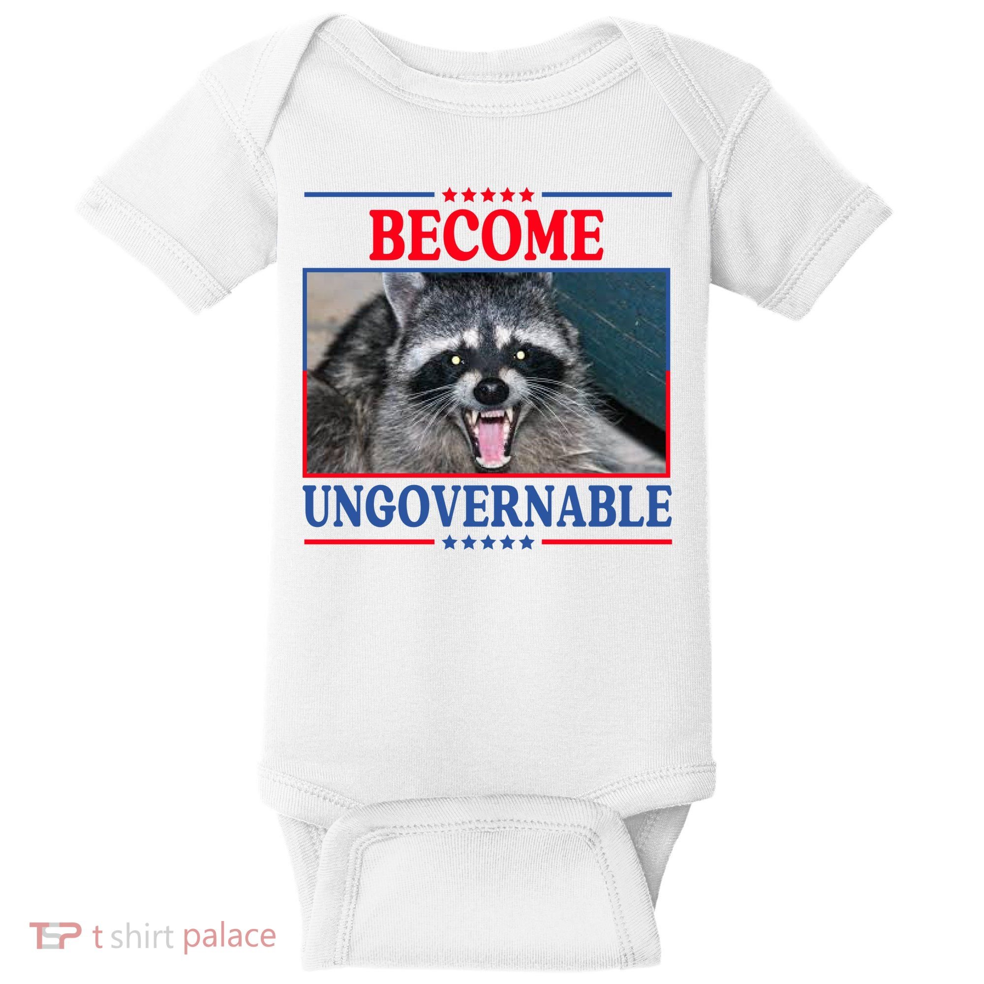 Funny Raccoon Become Ungovernable Baby Bodysuit