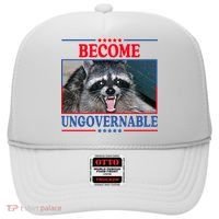 Funny Raccoon Become Ungovernable Hat thumb 0