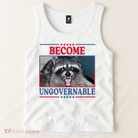 Funny Raccoon Become Ungovernable Tank Top thumb 2