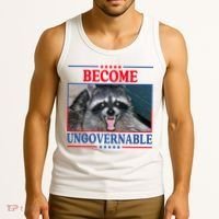 Funny Raccoon Become Ungovernable Tank Top thumb 3