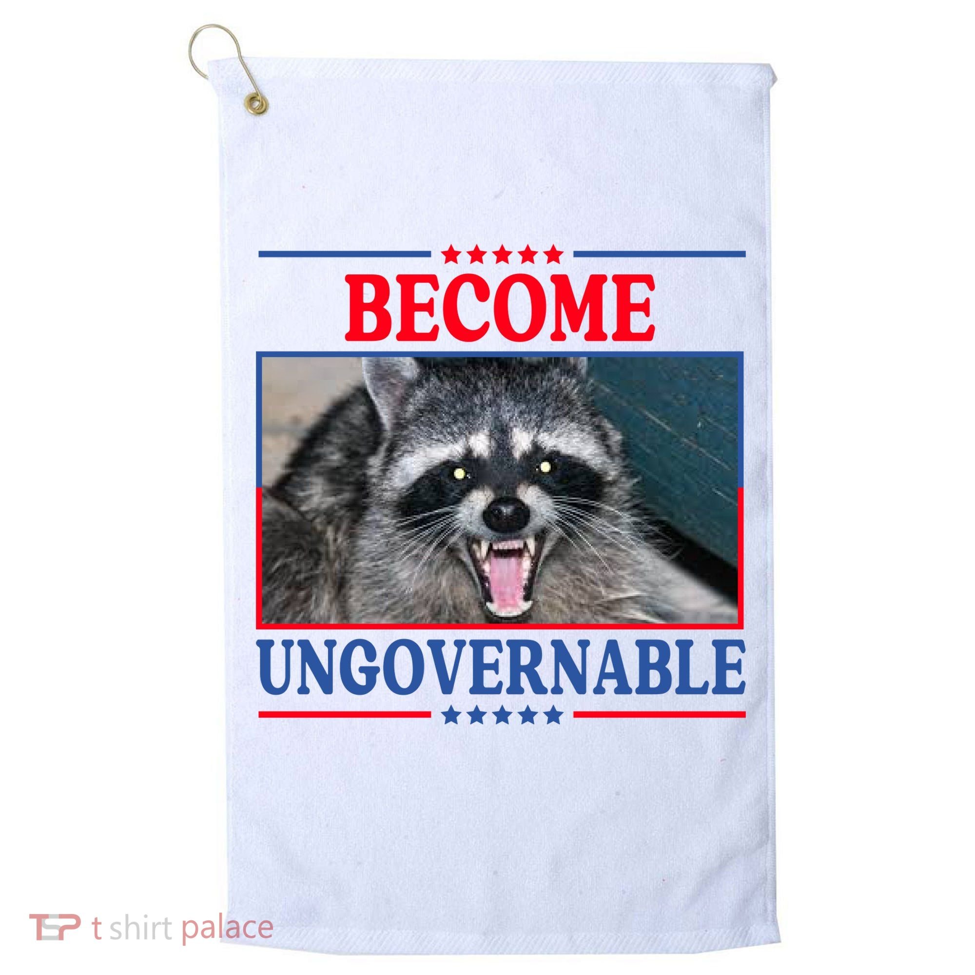 Funny Raccoon Become Ungovernable Golf Towel