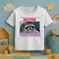 Funny Raccoon Become Ungovernable Toddler T-Shirt thumb 3