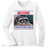 Funny Raccoon Become Ungovernable Women's Long Sleeve Shirt thumb 0