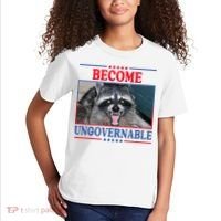 Funny Raccoon Become Ungovernable Kids T-Shirt thumb 2