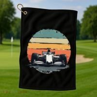 Formula Racing Car For Mechanic Enthusiasts Golf Towel thumb 1