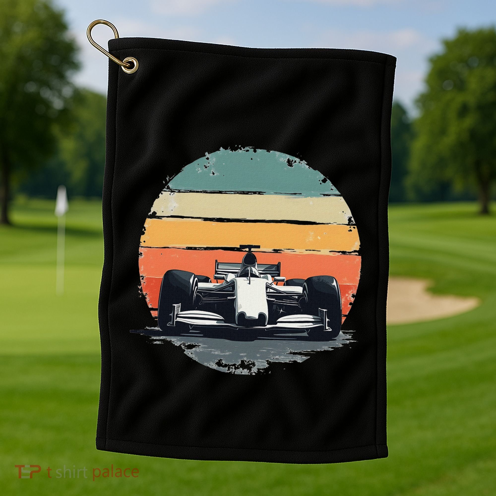 Formula Racing Car For Mechanic Enthusiasts Golf Towel