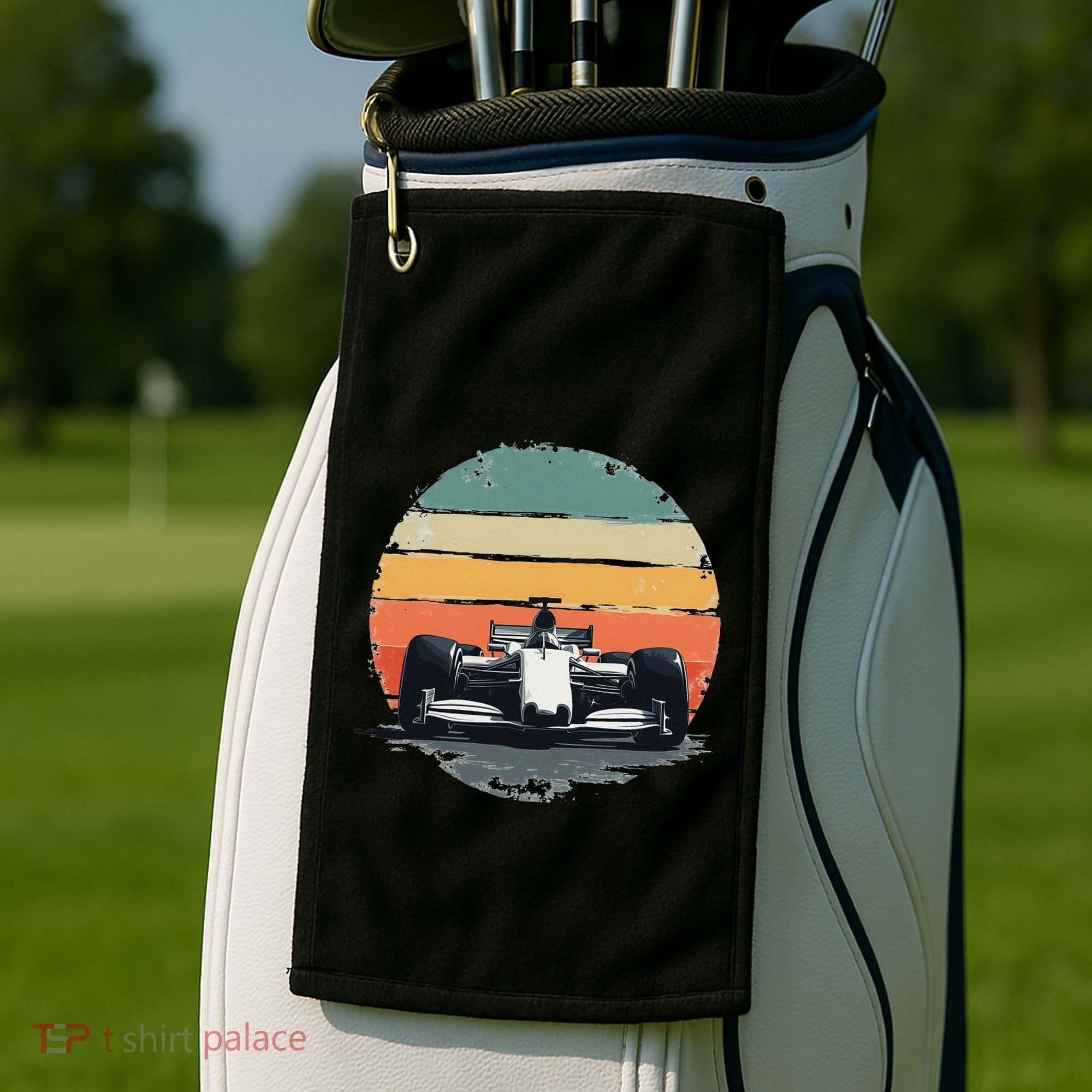 Formula Racing Car For Mechanic Enthusiasts Golf Towel