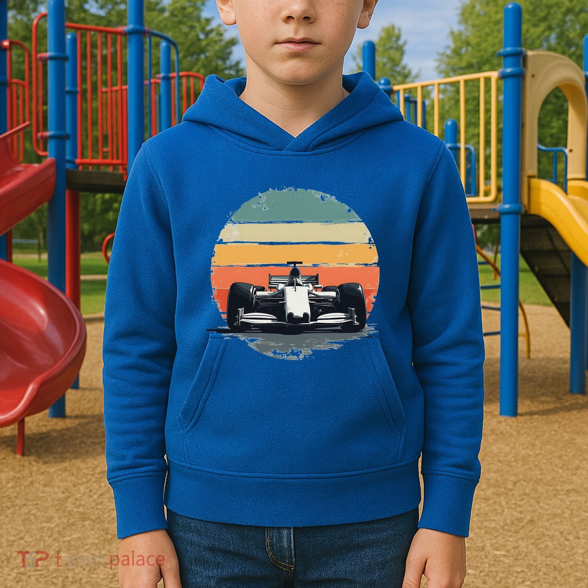 Formula Racing Car For Mechanic Enthusiasts Kids Hoodie