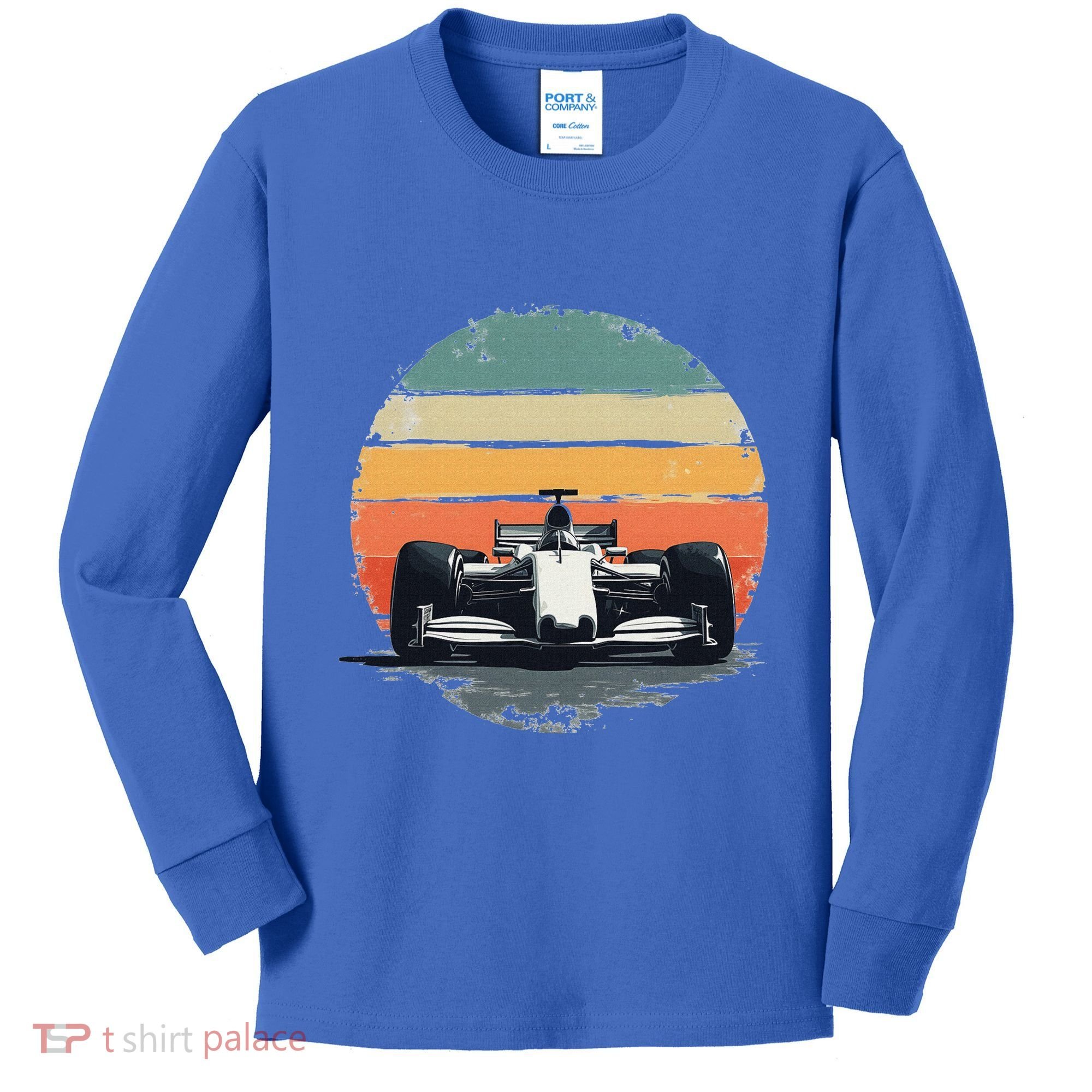 Formula Racing Car For Mechanic Enthusiasts Kids Long Sleeve Shirt