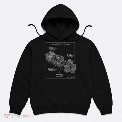 Formula Racing Car Schematic Engineer Team Fan Hoodie
