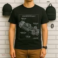 Formula Racing Car Schematic Engineer Team Fan T-Shirt thumb 6