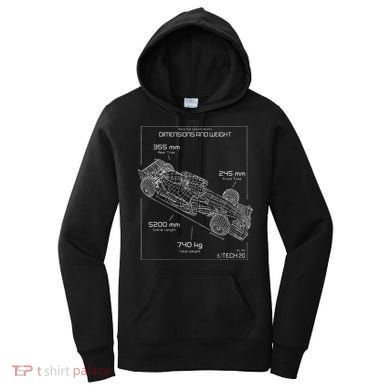 Formula Racing Car Schematic Engineer Team Fan Women's Hoodie