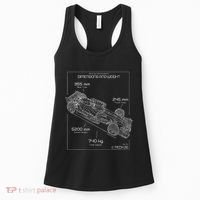 Formula Racing Car Schematic Engineer Team Fan Women's Tank Top thumb 0