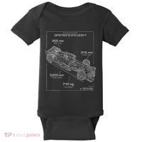 Formula Racing Car Schematic Engineer Team Fan Baby Bodysuit thumb 0