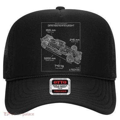 Formula Racing Car Schematic Engineer Team Fan Hat