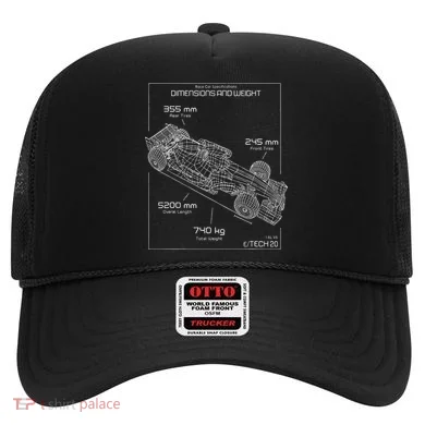 Formula Racing Car Schematic Engineer Team Fan Hat
