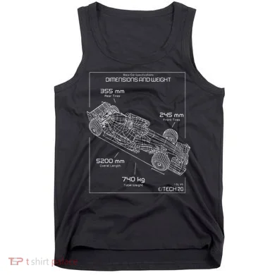 Formula Racing Car Schematic Engineer Team Fan Tank Top