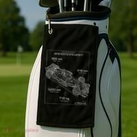 Formula Racing Car Schematic Engineer Team Fan Golf Towel thumb 2