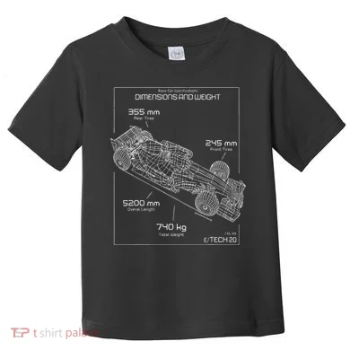 Formula Racing Car Schematic Engineer Team Fan Toddler T-Shirt