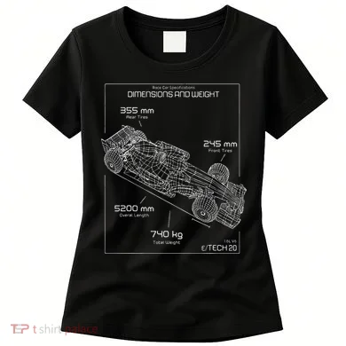 Formula Racing Car Schematic Engineer Team Fan Women's T-Shirt