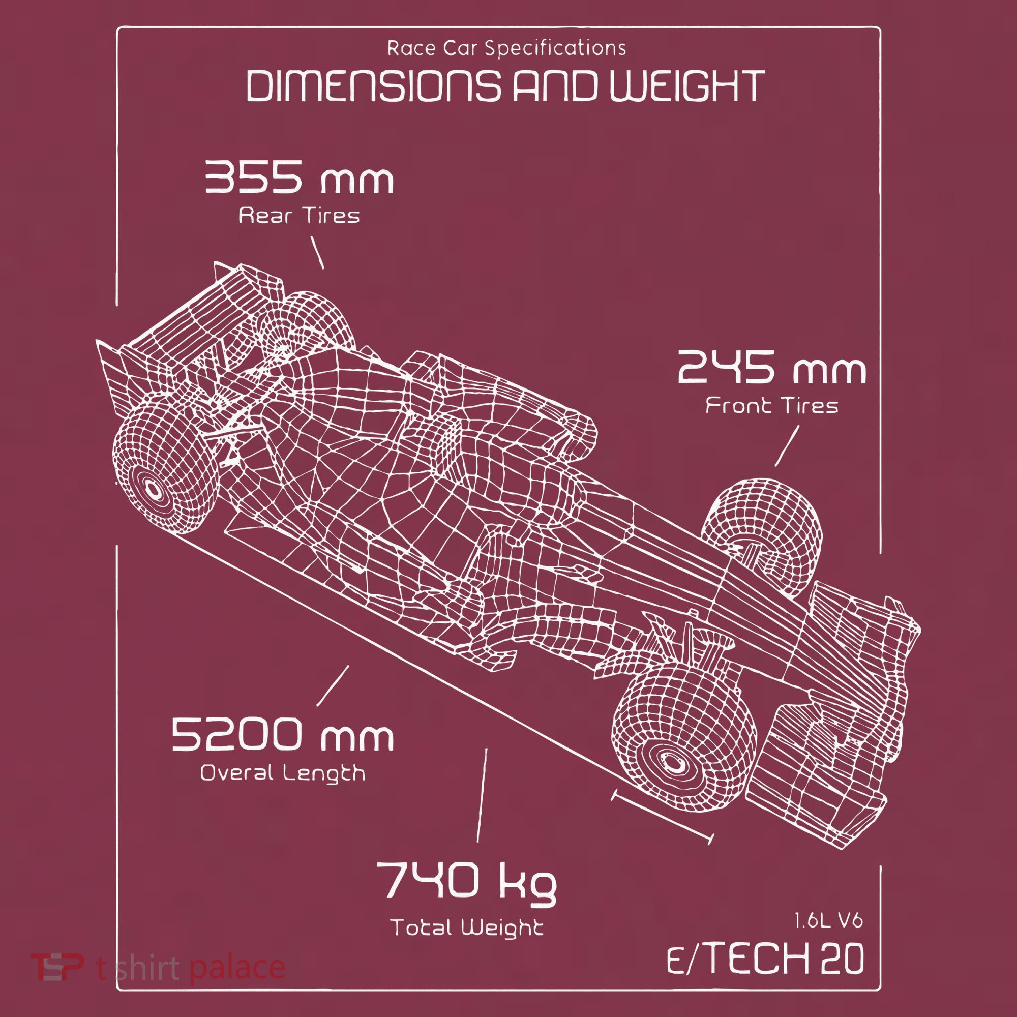 Formula Racing Car Schematic Engineer Team Fan 16oz Travel Tumbler