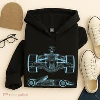 Formula Racing Car Silhouette Mechanical Engineering draw Hoodie thumb 4