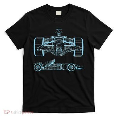 Formula Racing Car Silhouette Mechanical Engineering draw T-Shirt