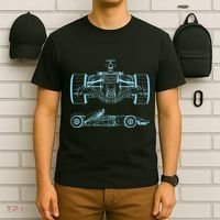 Formula Racing Car Silhouette Mechanical Engineering draw T-Shirt thumb 6
