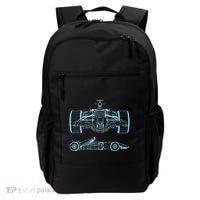 Formula Racing Car Silhouette Mechanical Engineering draw Backpack thumb 0