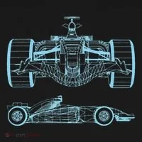 Formula Racing Car Silhouette Mechanical Engineering draw Bucket Hat thumb 4
