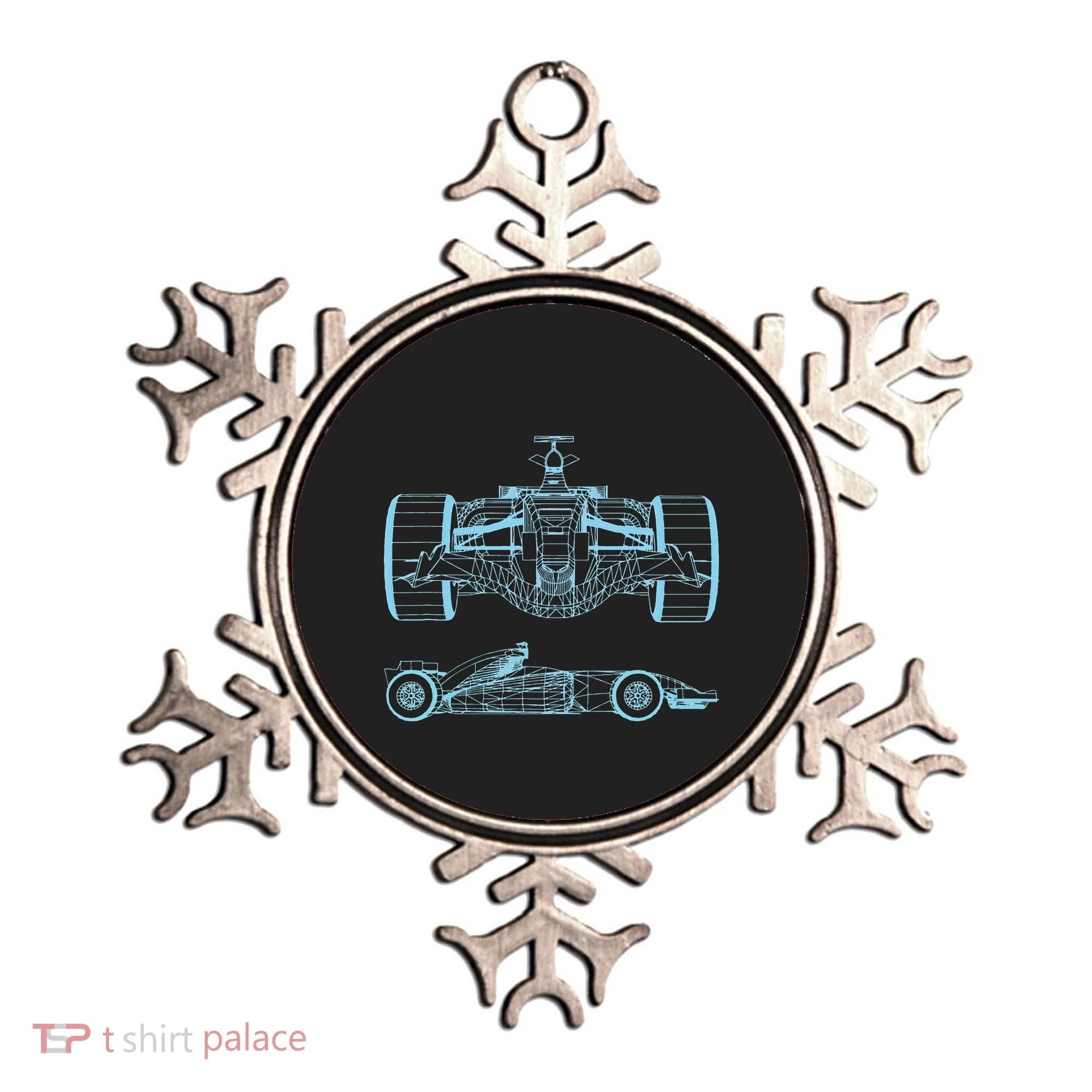 Formula Racing Car Silhouette Mechanical Engineering draw Ornament