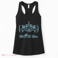 Formula Racing Car Silhouette Mechanical Engineering draw Women's Tank Top thumb 0