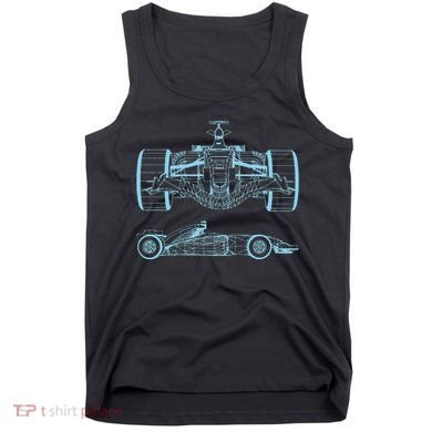 Formula Racing Car Silhouette Mechanical Engineering draw Tank Top