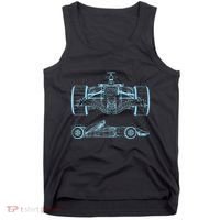 Formula Racing Car Silhouette Mechanical Engineering draw Tank Top thumb 0
